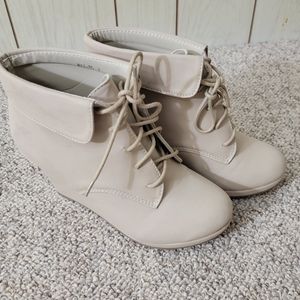 Tan Wedge Sneakers